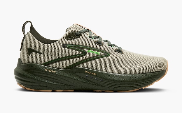 yellow running shoe